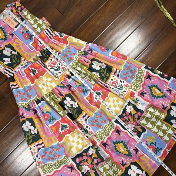 Crosby Mollie Burch Women's Size XS Seedlings Arlo Sleeveless Tiered Maxi Dress - Picture 4 of 11